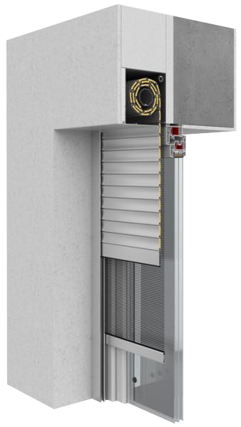 montaż na mur z moskitiera